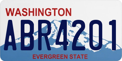 WA license plate ABR4201