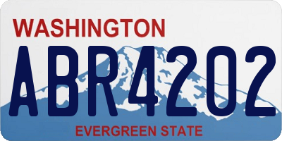 WA license plate ABR4202