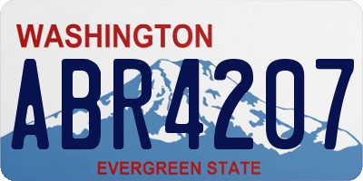 WA license plate ABR4207