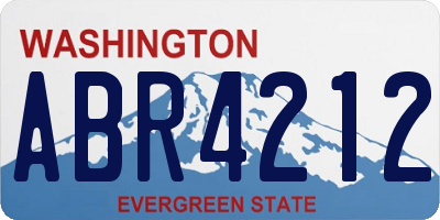 WA license plate ABR4212