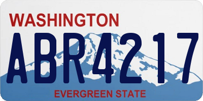 WA license plate ABR4217