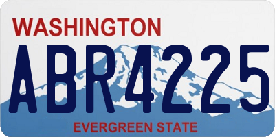 WA license plate ABR4225