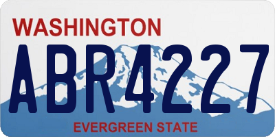 WA license plate ABR4227