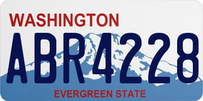WA license plate ABR4228