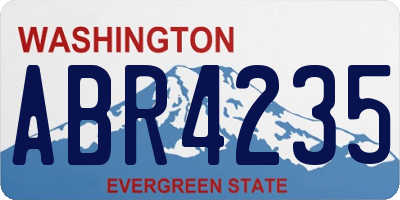 WA license plate ABR4235
