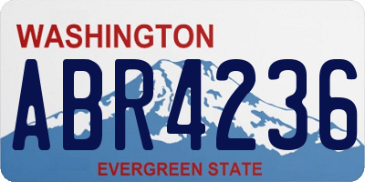 WA license plate ABR4236