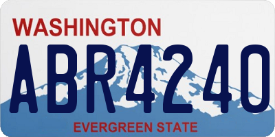 WA license plate ABR4240