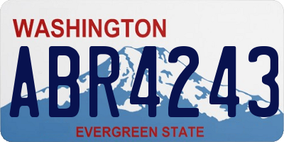 WA license plate ABR4243