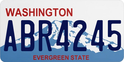 WA license plate ABR4245