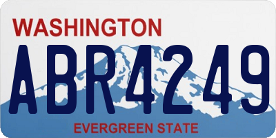 WA license plate ABR4249