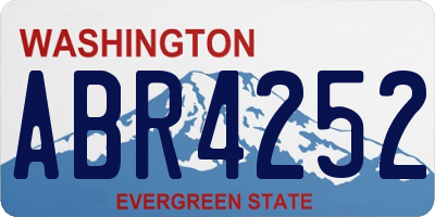 WA license plate ABR4252