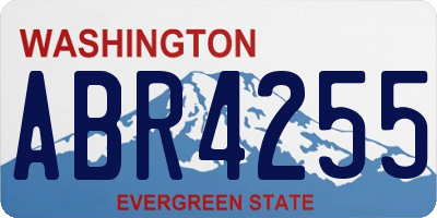 WA license plate ABR4255