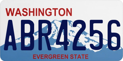 WA license plate ABR4256