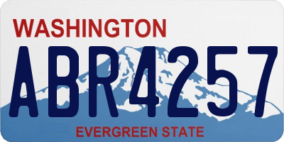 WA license plate ABR4257