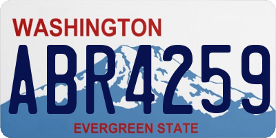 WA license plate ABR4259