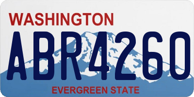 WA license plate ABR4260