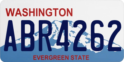WA license plate ABR4262