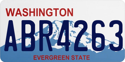 WA license plate ABR4263