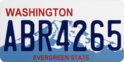 WA license plate ABR4265