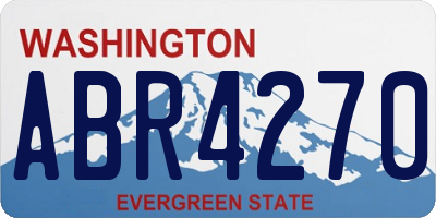 WA license plate ABR4270