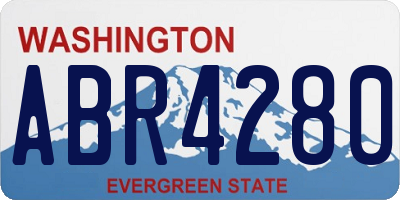 WA license plate ABR4280