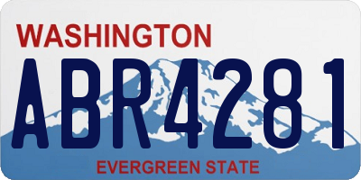 WA license plate ABR4281