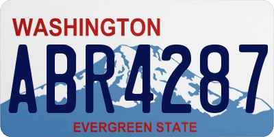 WA license plate ABR4287