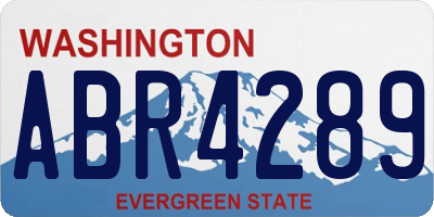 WA license plate ABR4289