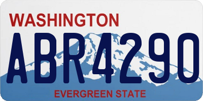 WA license plate ABR4290