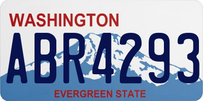 WA license plate ABR4293
