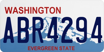 WA license plate ABR4294