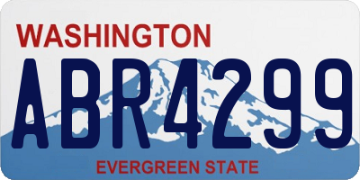 WA license plate ABR4299