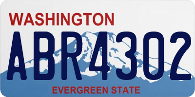 WA license plate ABR4302