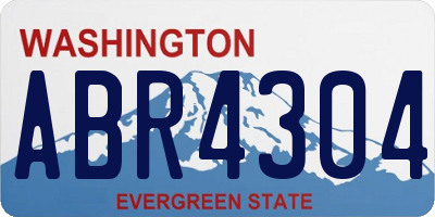 WA license plate ABR4304