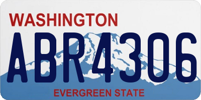 WA license plate ABR4306