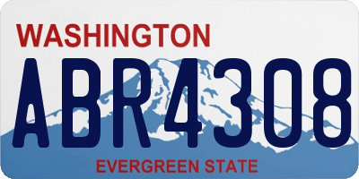 WA license plate ABR4308