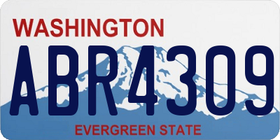 WA license plate ABR4309