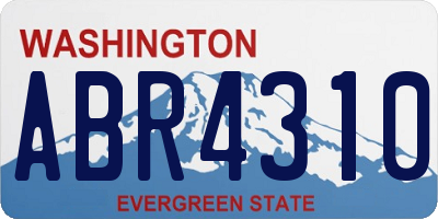 WA license plate ABR4310