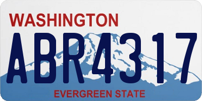 WA license plate ABR4317