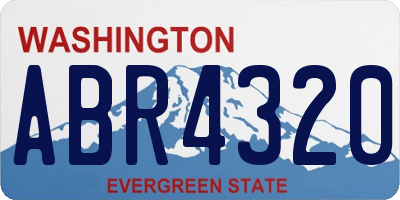 WA license plate ABR4320