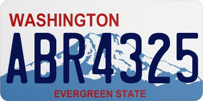 WA license plate ABR4325