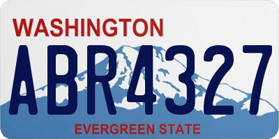 WA license plate ABR4327