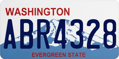 WA license plate ABR4328