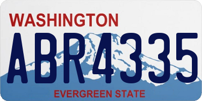 WA license plate ABR4335