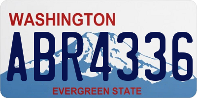 WA license plate ABR4336
