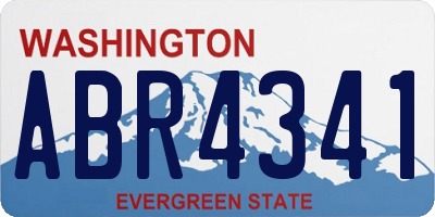 WA license plate ABR4341