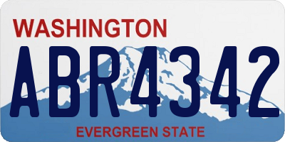 WA license plate ABR4342