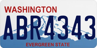 WA license plate ABR4343