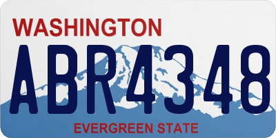WA license plate ABR4348