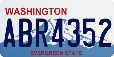 WA license plate ABR4352
